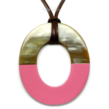 Horn & Lacquer Pendant #11558 - HORN JEWELRY