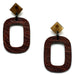 Leather & Horn Earrings #11085 - HORN JEWELRY