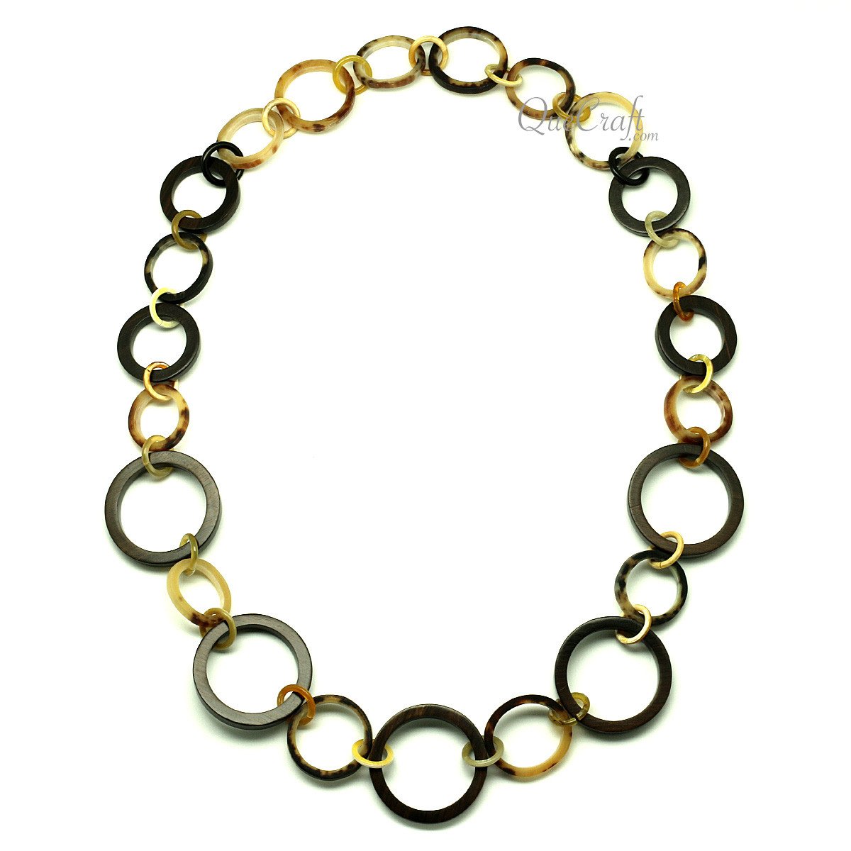 Ebony & Horn Chain Necklace #12811 - HORN JEWELRY