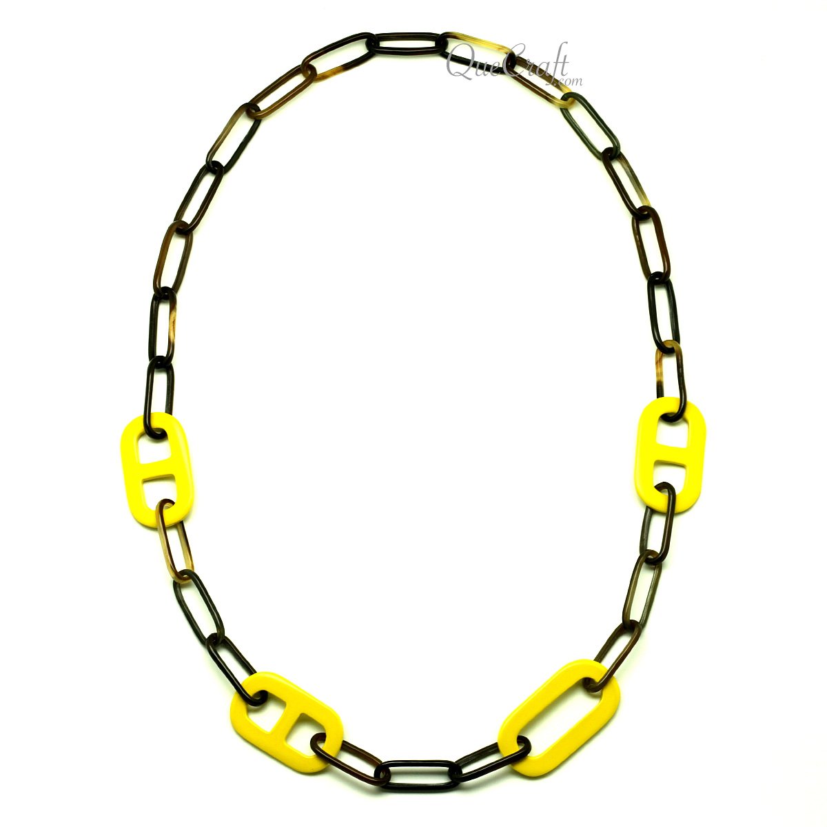 Horn & Lacquer Chain Necklace #13288 - HORN JEWELRY