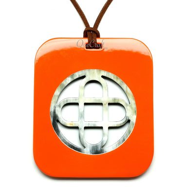Horn & Lacquer Pendant #12065 - HORN JEWELRY