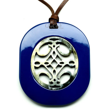 Horn & Lacquer Pendant #12069 - HORN JEWELRY