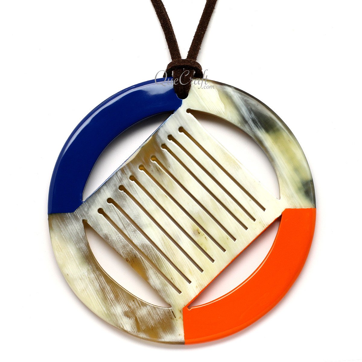 Horn & Lacquer Pendant #12372 - HORN JEWELRY