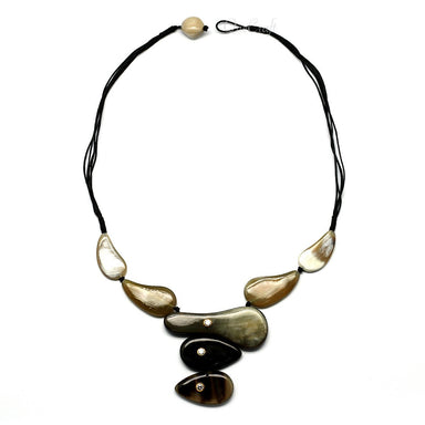 Horn & CZ String Necklace #9704 - HORN JEWELRY