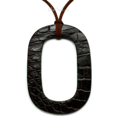Leather Pendant #11428 - HORN JEWELRY