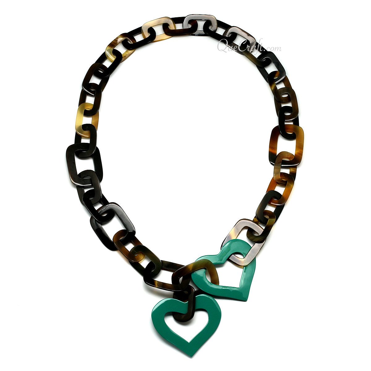 Horn & Lacquer Chain Necklace #9655 - HORN JEWELRY