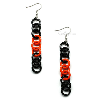 Horn & Lacquer Earrings #11388 - HORN JEWELRY