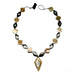 Horn & Abalone String Necklace #9715 - HORN JEWELRY