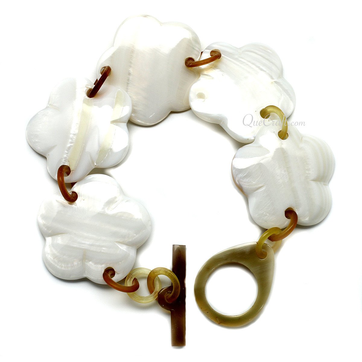 Shell & Horn Chain Bracelet #9915 - HORN JEWELRY
