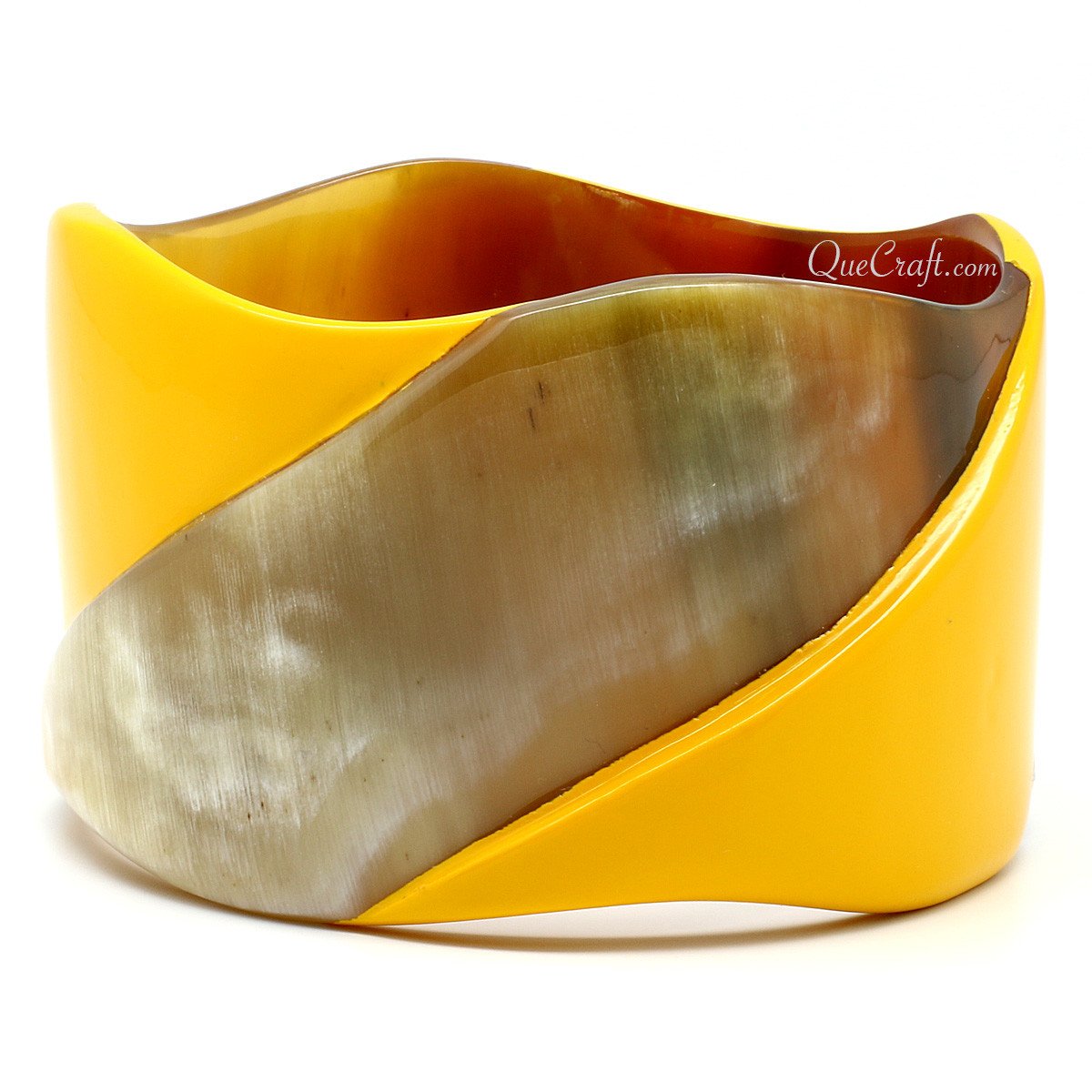 Horn & Lacquer Bangle Bracelet #11162 - HORN JEWELRY