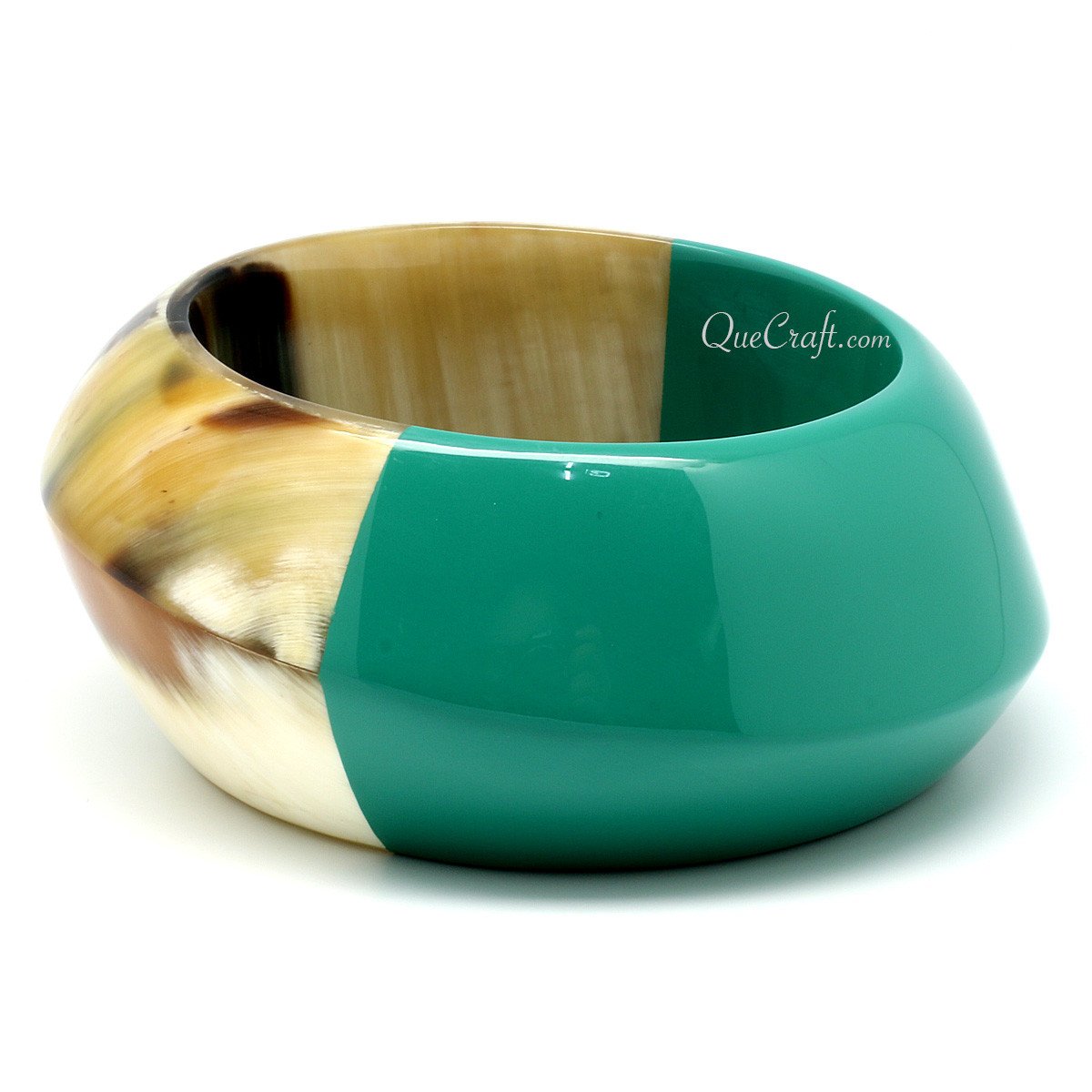Horn & Lacquer Bangle Bracelet #11090 - HORN JEWELRY