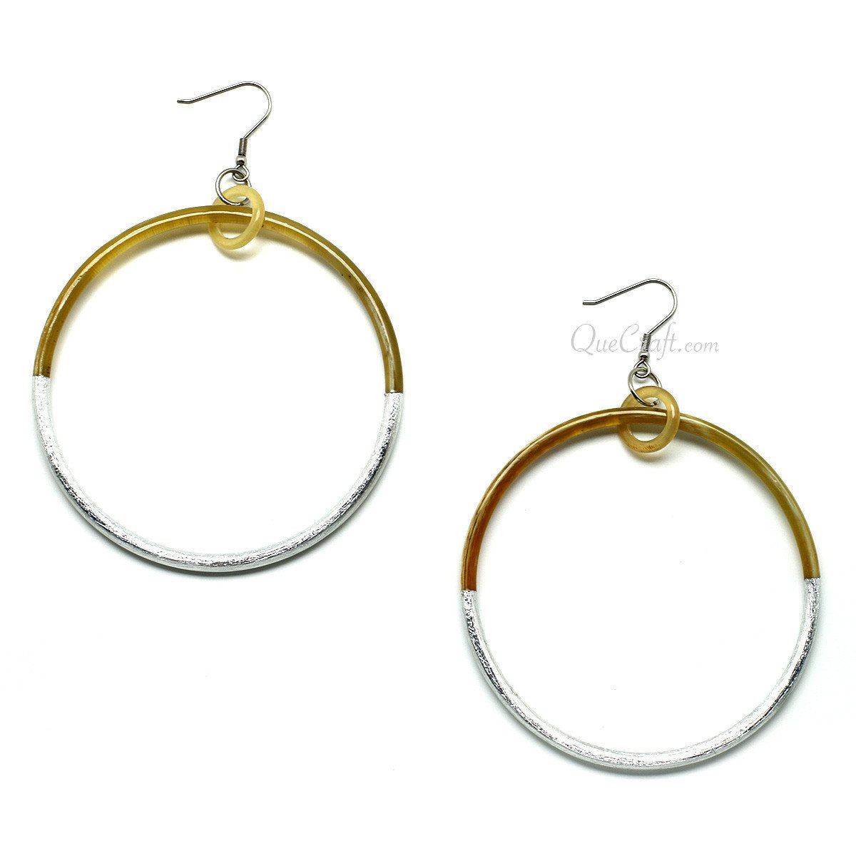 Horn & Lacquer Earrings #11488 - HORN JEWELRY