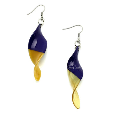 Horn & Lacquer Earrings #9729 - HORN JEWELRY