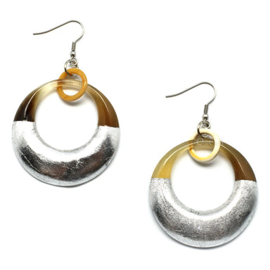 Horn & Lacquer Earrings #5018 - HORN JEWELRY