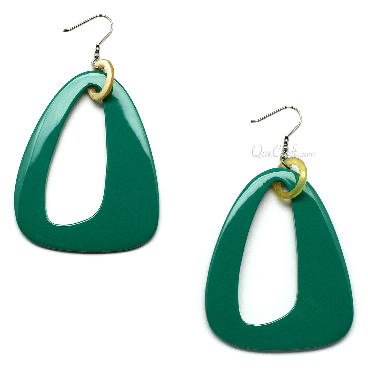 Horn & Lacquer Earrings #6193 - HORN JEWELRY