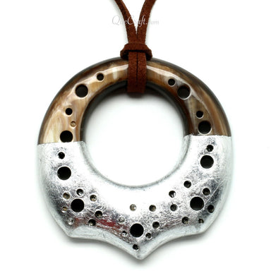 Horn & Lacquer Pendant #5726 - HORN JEWELRY