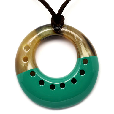 Horn & Lacquer Pendant #5753 - HORN JEWELRY