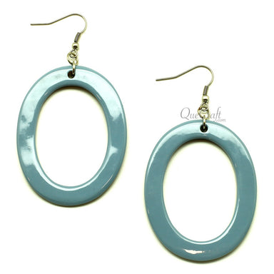 Horn & Lacquer Earrings #13397 - HORN JEWELRY