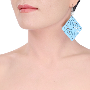 Horn & Lacquer Earrings #14230 - HORN JEWELRY