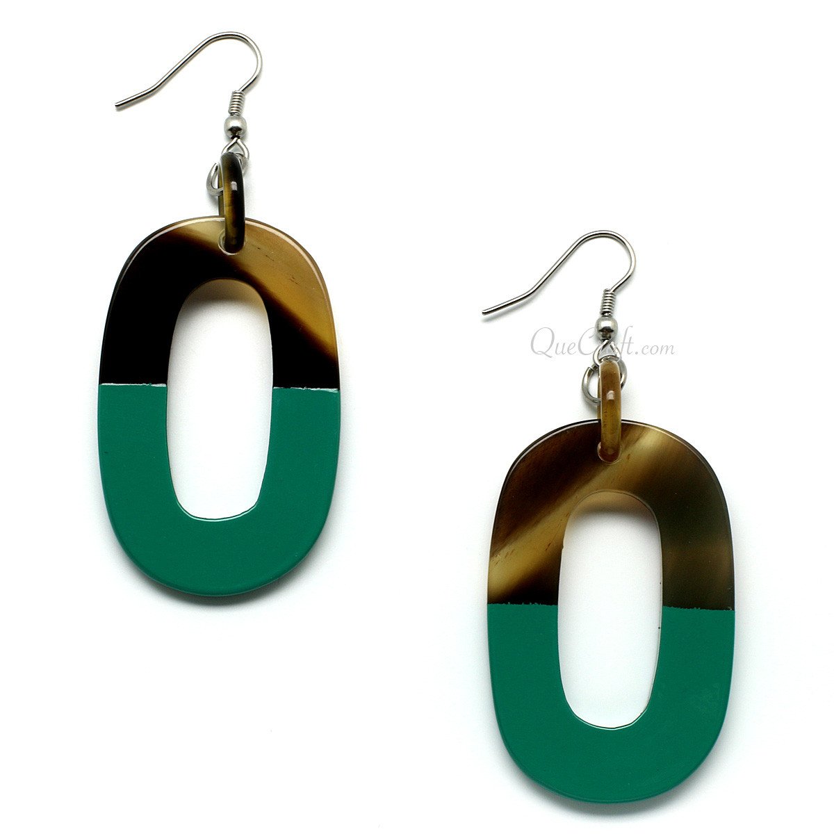Horn & Lacquer Earrings #9743 - HORN JEWELRY
