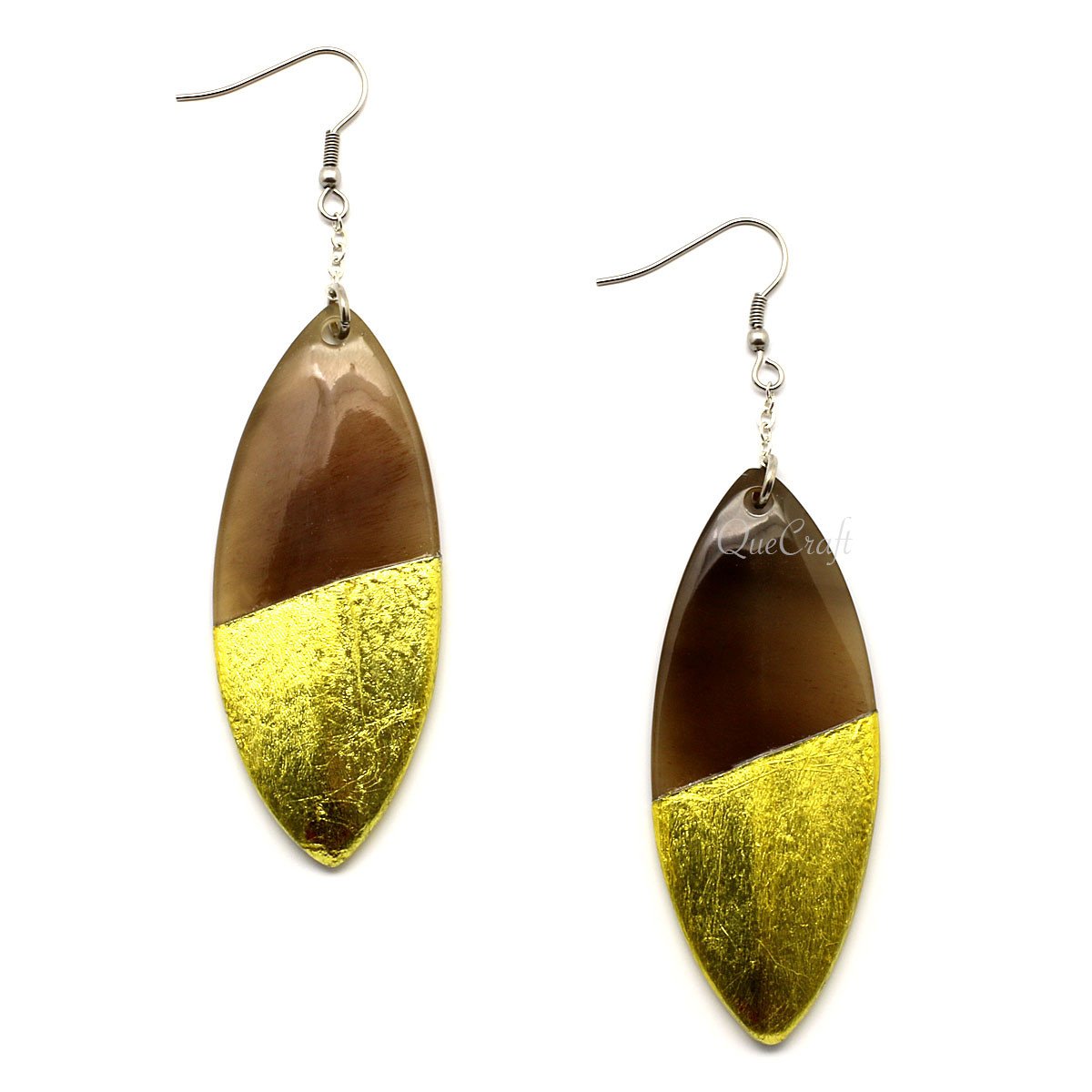 Horn & Lacquer Earrings #5070 - HORN JEWELRY