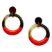 Horn & Lacquer Earrings #11061 - HORN JEWELRY