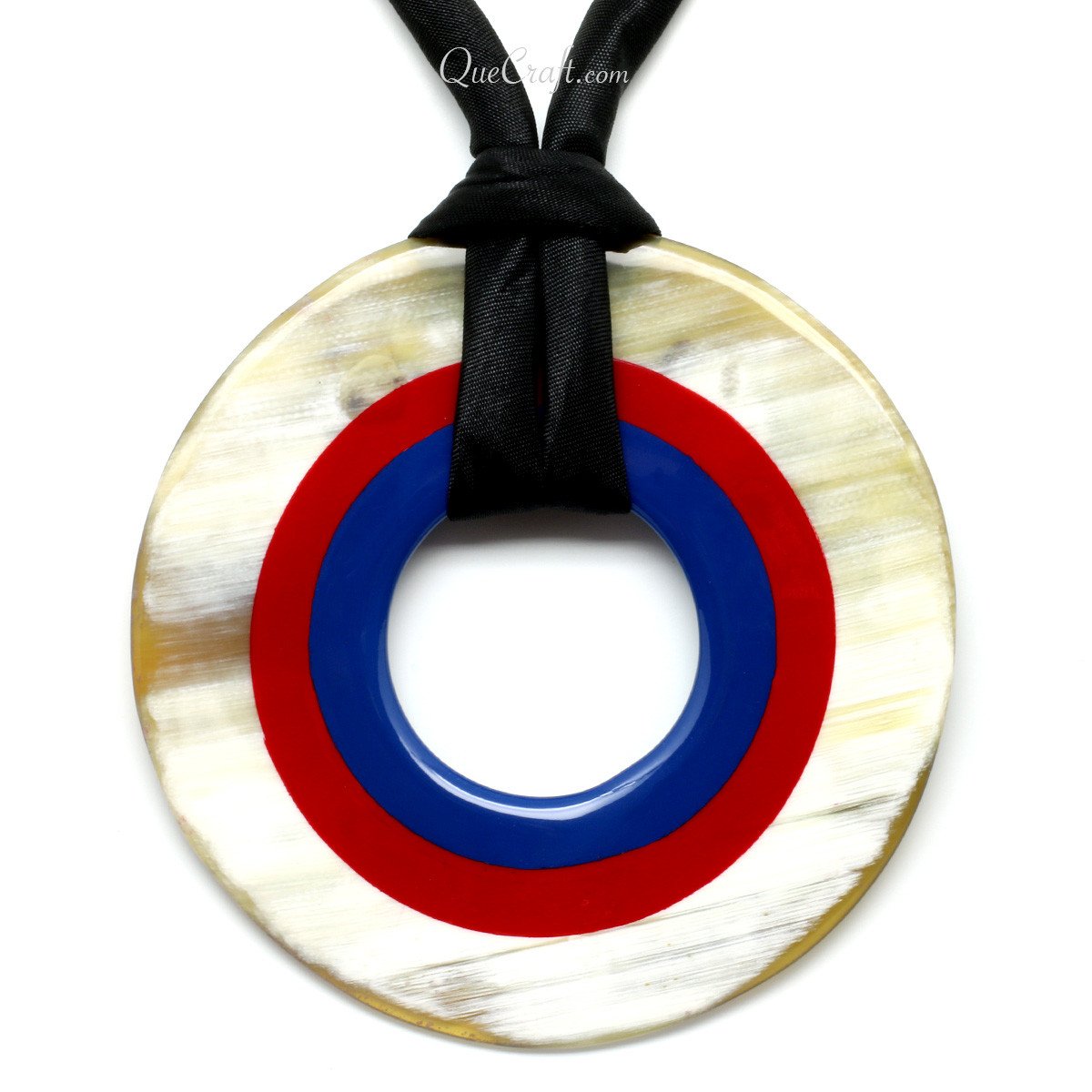 Horn & Lacquer Pendant #11361 - HORN JEWELRY