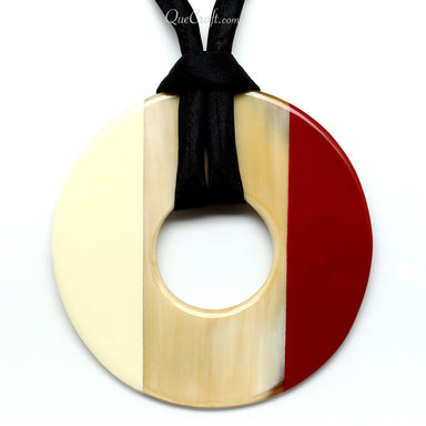 Horn & Lacquer Pendant #11352 - HORN JEWELRY
