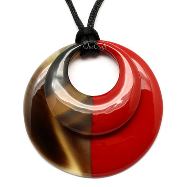 Horn & Lacquer Pendant #5821 - HORN JEWELRY