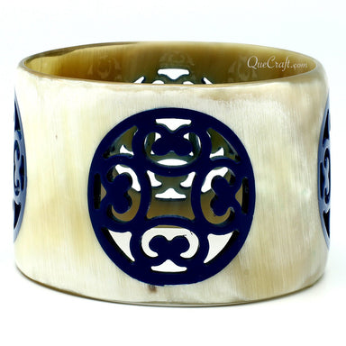 Horn & Lacquer Bangle Bracelet #9650 - HORN JEWELRY
