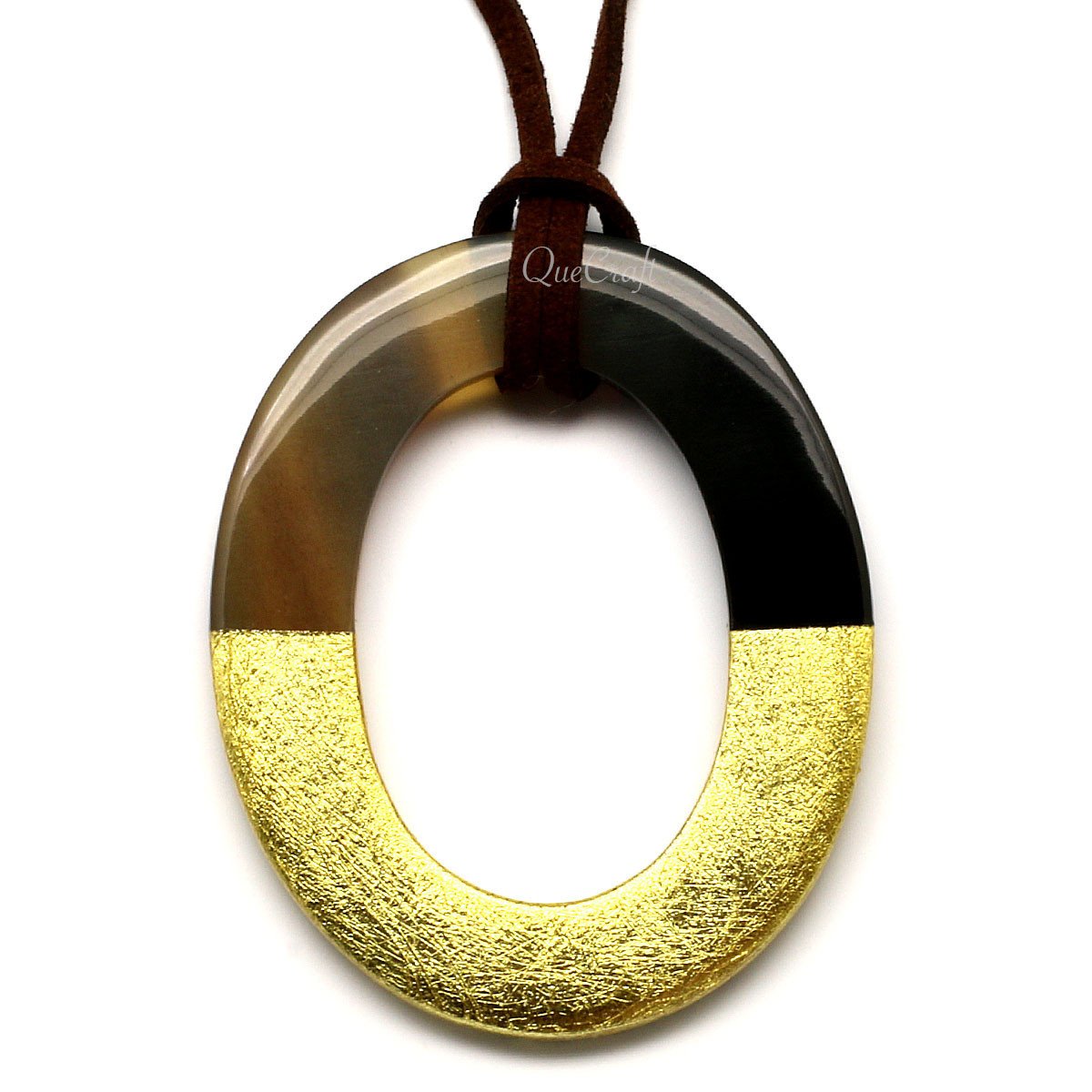 Horn & Lacquer Pendant #5999 - HORN JEWELRY