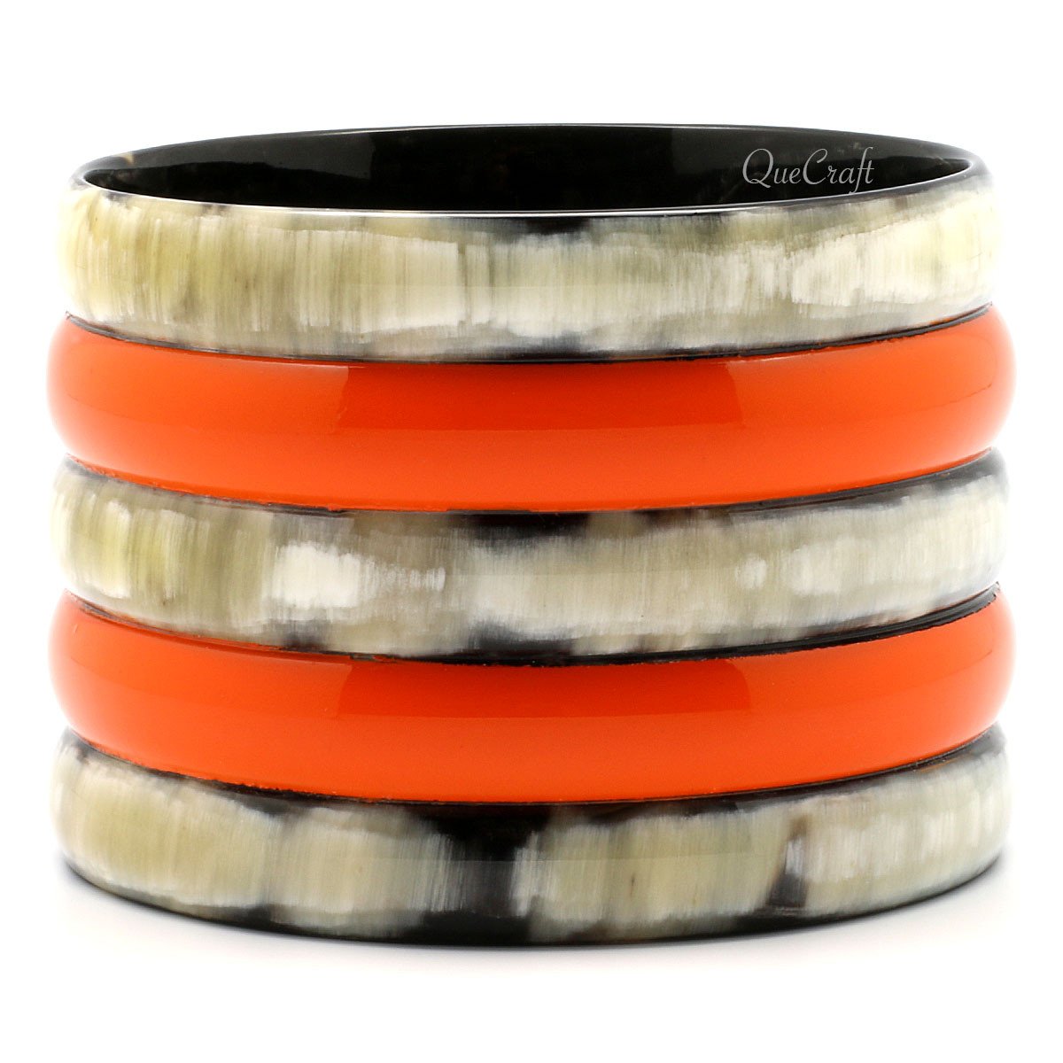 Horn & Lacquer Bangle Bracelet #7148 - HORN JEWELRY