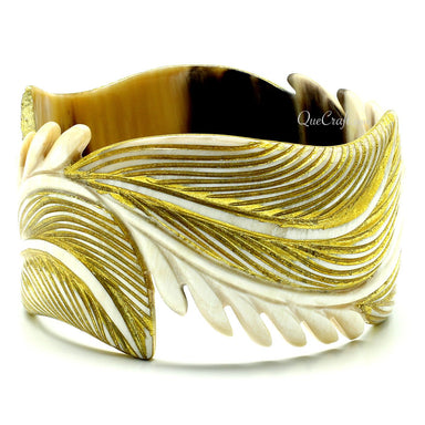Horn & Lacquer Bangle Bracelet #11433 - HORN JEWELRY