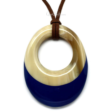 Horn & Lacquer Pendant #5657 - HORN JEWELRY