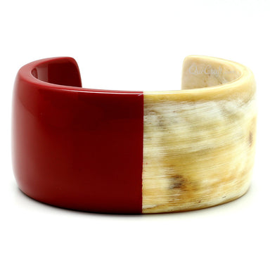 Horn & Lacquer Cuff Bracelet #6749 - HORN JEWELRY