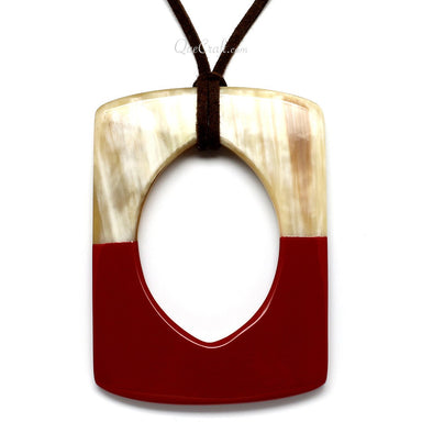 Horn & Lacquer Pendant #11180 - HORN JEWELRY