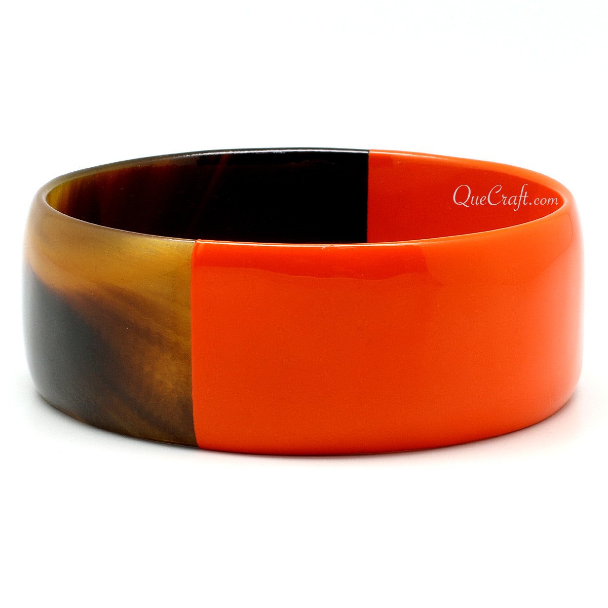 Horn & Lacquer Bangle Bracelet #11411 - HORN JEWELRY