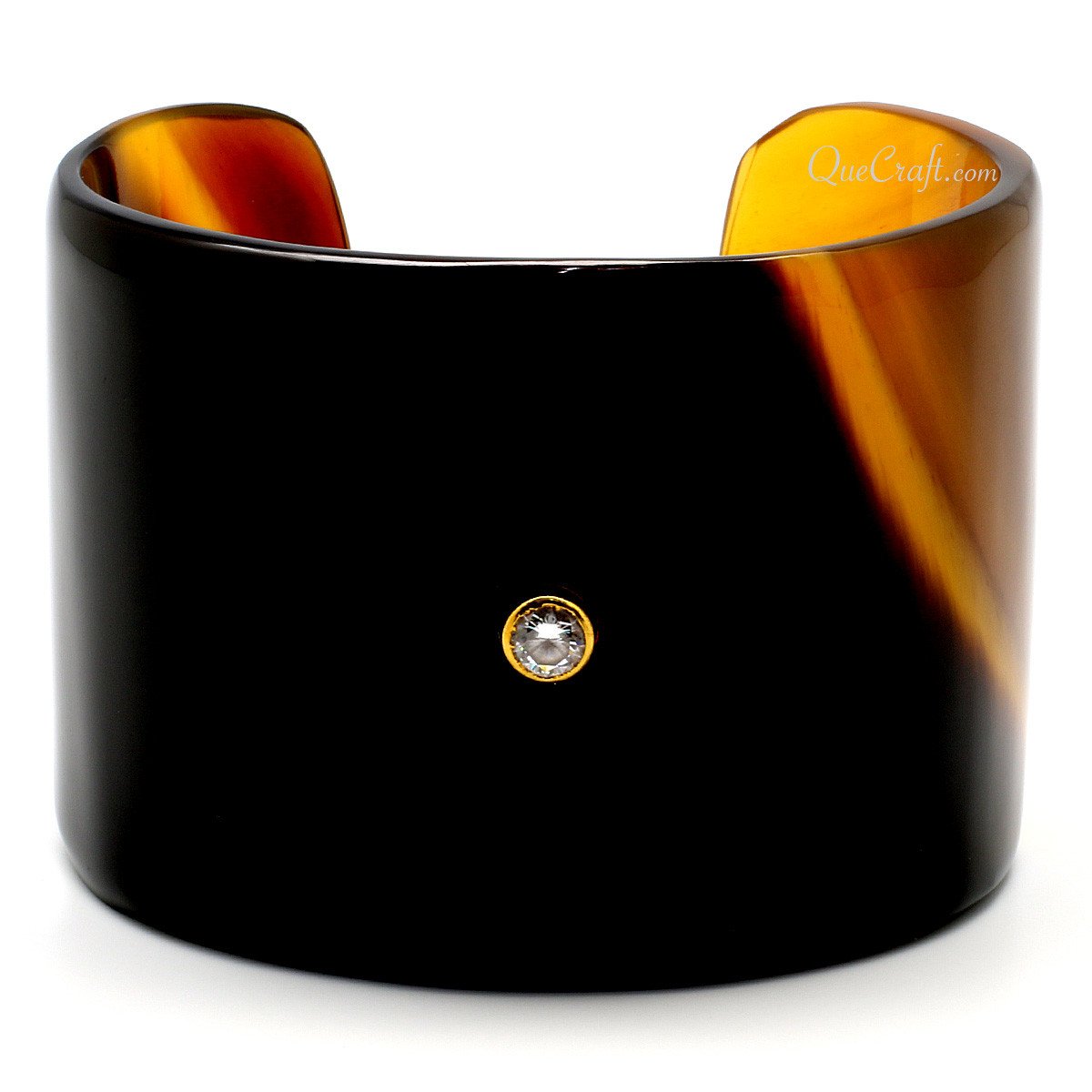 Horn & CZ Cuff Bracelet #10325 - HORN JEWELRY