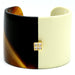 Horn, Lacquer & CZ Cuff Bracelet #6659 - HORN JEWELRY