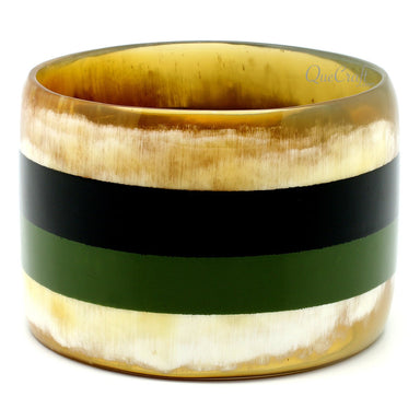 Horn & Lacquer Bangle Bracelet #11840 - HORN JEWELRY