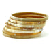 Horn & CZ Bangle Bracelets #9645 - HORN JEWELRY