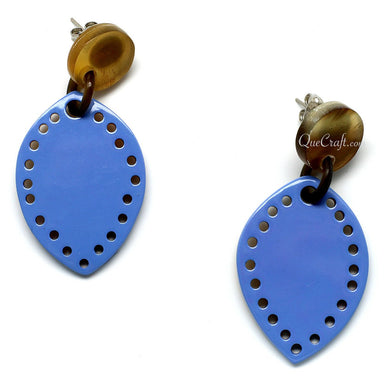 Horn & Lacquer Earrings #11113 - HORN JEWELRY