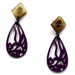 Horn & Lacquer Earrings #11114 - HORN JEWELRY