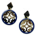 Horn & Lacquer Earrings #11382 - HORN JEWELRY