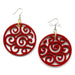 Horn & Lacquer Earrings #11749 - HORN JEWELRY