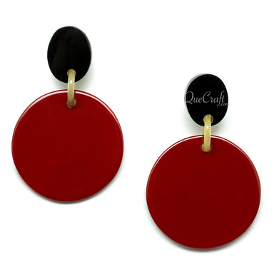 Horn & Lacquer Earrings #11974 - HORN JEWELRY