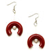 Horn, Lacquer & Pearl Earrings #12193 - HORN JEWELRY