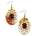 Horn & Lacquer Earrings #12583 - HORN JEWELRY