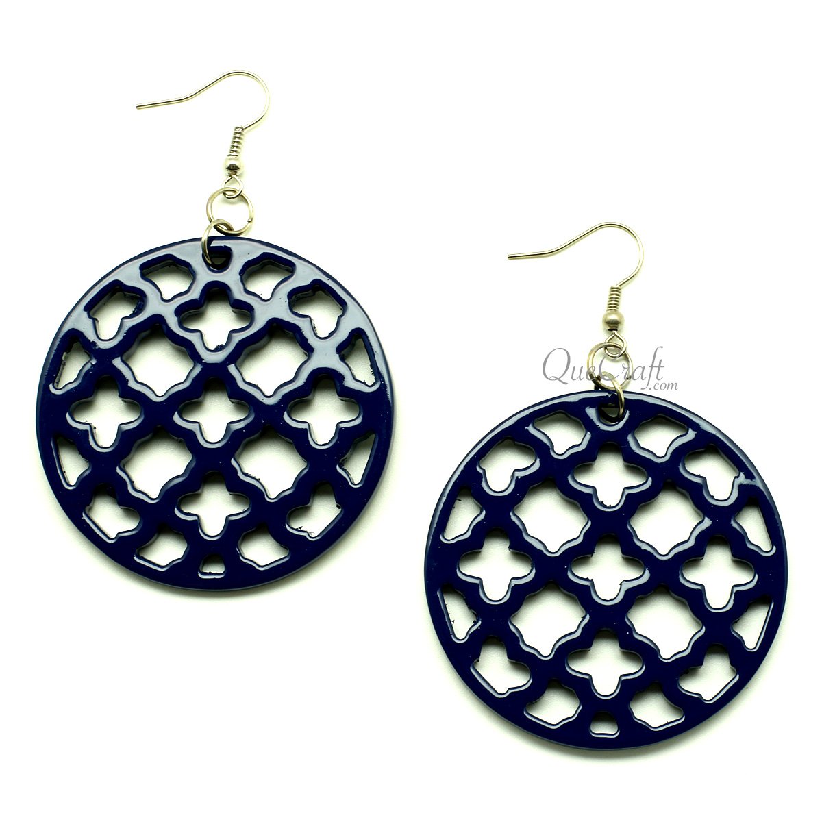 Horn & Lacquer Earrings #13252 - HORN JEWELRY