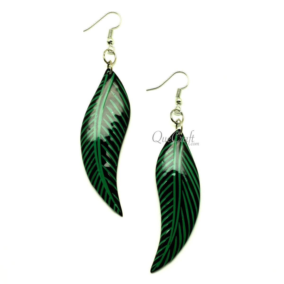 Horn & Lacquer Earrings #13253 - HORN JEWELRY